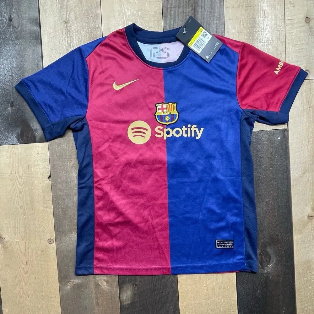 Nike Youth Size 24 UCL Home FC Barcelona Match Lamine Yamal Jersey CD0699-100